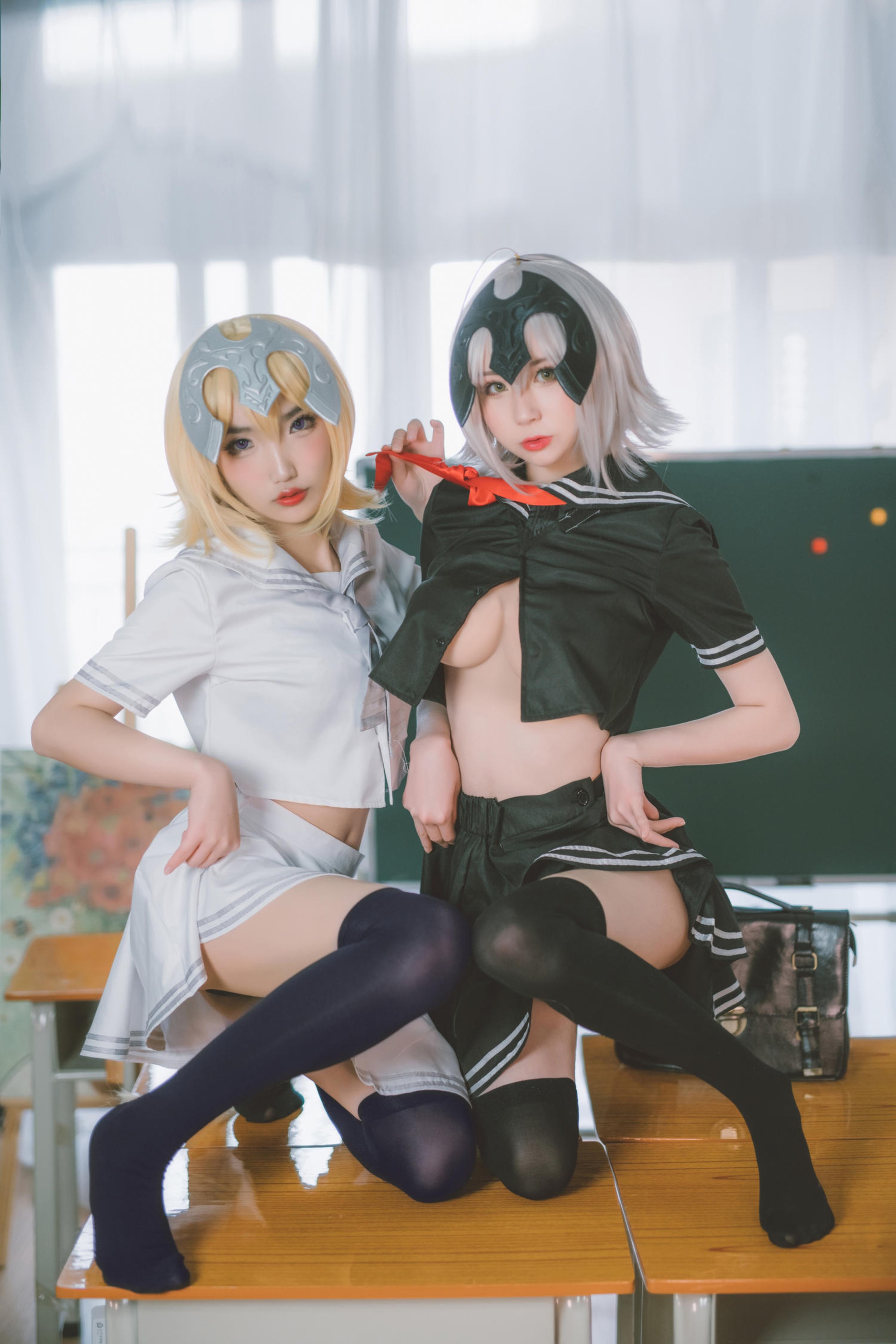图片[1]-西园寺南歌 –  NO.054 黑白贞德 JK制服 [24P]-XikXak
